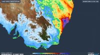 The rain experienced in Queensland and NSW today is expected to continue into tomorrow, particularly in south-east Queensland and north-east NSW.