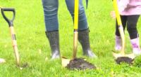 Coles Co. 911 dispatcher and daughters break ground on eventual home