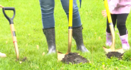 Coles Co. 911 dispatcher and daughters break ground on eventual home