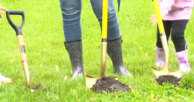 Coles Co. 911 dispatcher and daughters break ground on eventual home
