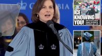 Columbia University's leader booed at graduation, grads shout 'free Mahmoud'