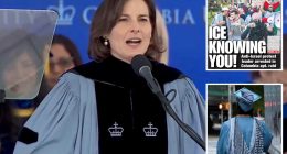 Columbia University's leader booed at graduation, grads shout 'free Mahmoud'