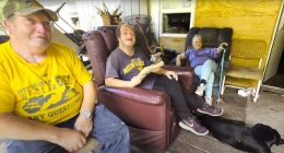 The Whittaker family in their home.