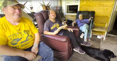 The Whittaker family in their home.