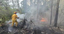 Crews battling 15-acre brush fire near Lake Harney, officials say