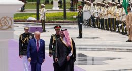 Crown prince greets Trump for elaborate Saudi welcoming ceremonies