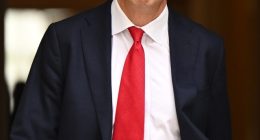 Ed Miliband, Energy Secretary, leaving Downing Street.