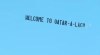 DNC mocks Trump by flying 'Qatar-a-Lago' banner over Mar-a-Lago estate in Florida