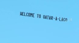 DNC mocks Trump by flying 'Qatar-a-Lago' banner over Mar-a-Lago estate in Florida