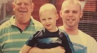 Photo of a grandfather, father, and son.