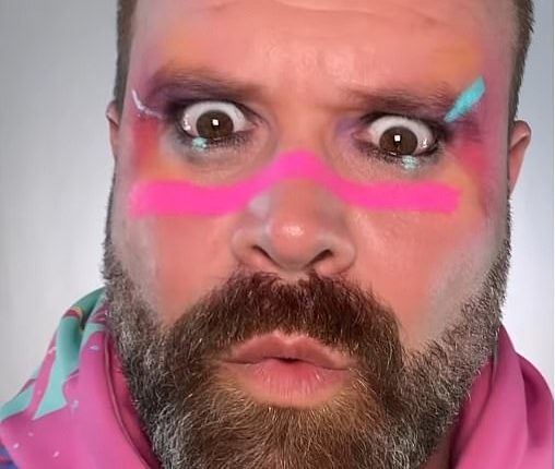 Daniel Bedingfield, 45, looked worlds away from his fresh-faced pop days on IInstagram on Thursday as bearded noughties crooner showed off his psychedelic new appearance