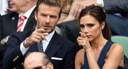 David and Victoria take their place in the Royal Box