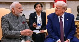 US President Donald Trump meets Indian Prime Minister Narendra Modi in the Oval Office of the White House in Washington in February