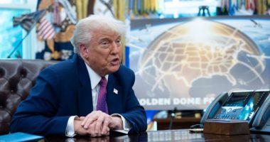 President Donald Trump speaks in the Oval Office of the White House in Washington on May 20 2025