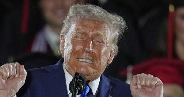 Donald Trump sends Alabama students wild by mocking trans athletes