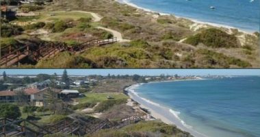 Dramatic image highlights holiday hotspot's erosion problem
