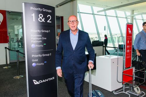Former Opposition leader Peter Dutton arrives at Canberra airport after flying in from Brisbane. Wednesday 7th May 2025. Photo: James Brickwood. SMH NEWS 250507.
