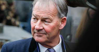 Rupert Lower, Reform UK, at a farmer's protest in London.