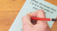 Australian voting ballot with fictitious names