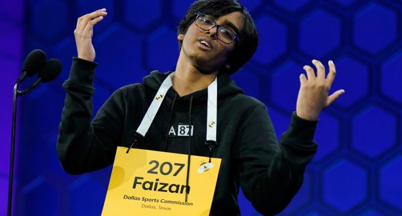 Faizan Zaki overcomes a shocking, self-inflicted flub and wins the Scripps National Spelling Bee