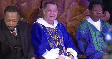 Father Michael Pfleger celebrates 50 years as priest at St. Sabina Church on Chicago's South Side in Auburn Gresham