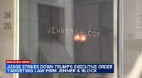 Federal judge overturns President Donald Trump's executive order targeting Chicago law firm Jenner & Block