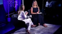 Dana Perino and Karoline Leavitt in conversation at a Fox Nation event.