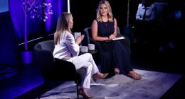 Dana Perino and Karoline Leavitt in conversation at a Fox Nation event.
