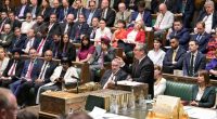 Prime Minister Keir Starmer speaking during Prime Minister's Questions in the House of Commons.