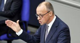 Friedrich Merz speaking at the German Bundestag.