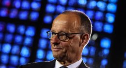 Friedrich Merz at a memorial service.