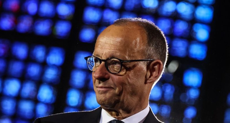 Friedrich Merz at a memorial service.