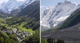 Glacier collapse destroys 90% of Alpine village in Switzerland