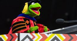 Graduating students get a special visit from childhood favorite