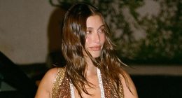 Hailey Bieber nearly spills out of daringly low-cut dress in Miami