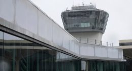 Newark Liberty International Airport control tower.