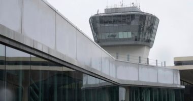Newark Liberty International Airport control tower.