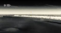 Drone footage of a Ukrainian attack on a Russian train.