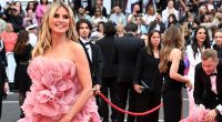 Heidi Klum wows in pink as she joins Irina Shayk at Cannes