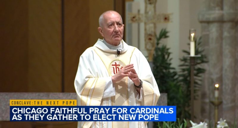 Holy Name Cathedral Mass in River North, Chicago focuses on 2025 papal conclave to elect new pope in Sistine Chapel, Vatican City