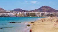 Las Canteras Beach in Las Palmas, Gran Canaria, Spain.