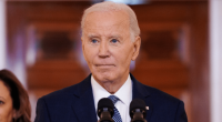 President Biden speaking at a podium.