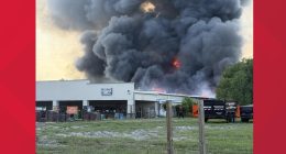 Huge fire reported at Hagan Ace Hardware Orange Park