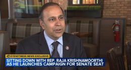 Illinois Congressman Raja Krishnamoorthi speaks on decision to run for US Senate to replace Senator Dick Durbin: ABC7 EXCLUSIVE