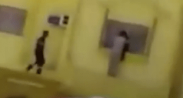 Video still of women in a Saudi Arabian prison.