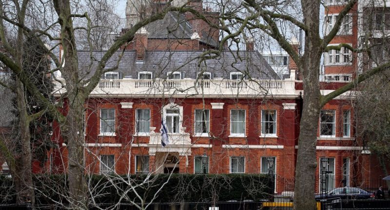 The Israeli Embassy in London.
