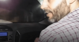Mohammad Sinwar driving in a Hamas tunnel under Gaza.