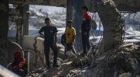 GAZA CITY, GAZA - MAY 10: A view of the destruction after Israeli army targeted the United Nations Relief and Works Agency for Palestine Refugees in the Near East (UNWRA) building in Jabalia Camp in Gaza Strip on May 10, 2025. (Photo by Mahmoud ssa/Anadolu via Getty Images)