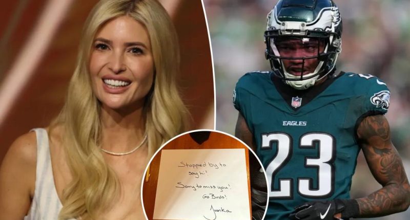 Ivanka Trump visits Philadelphia Eagles' locker room looking for Eli Ricks who called her beautiful