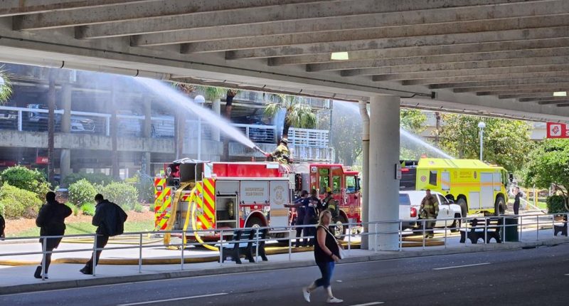 JAX airport closes following multi-vehicle fire in parking garage